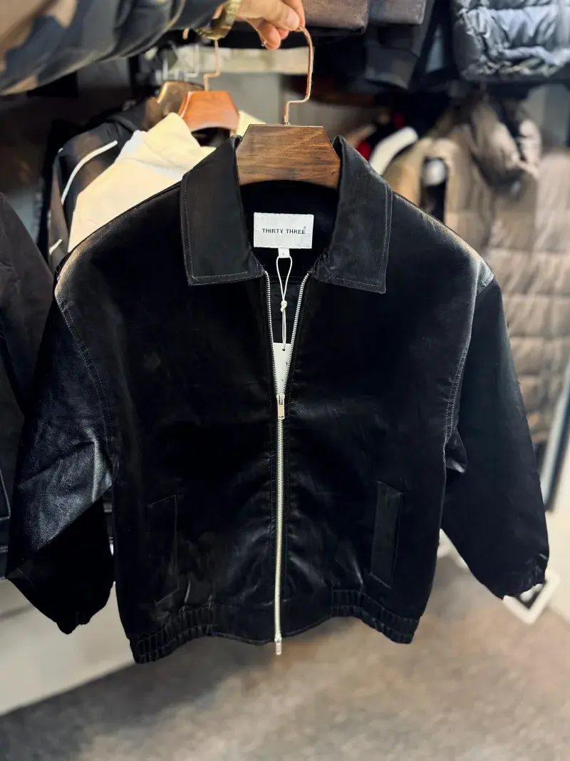 Classy Mart Elite Leather Bomber Jacket image 1